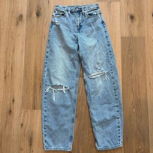 High-Rise Barrel Jeans - The GAP